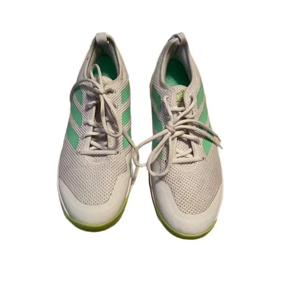 adidas | Shoes | Adidas Courtflash M White Beam Green Men Tennis Shoes  Sneakers Gy407 | Poshmark